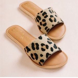 Matisse fur cheetah Sandles